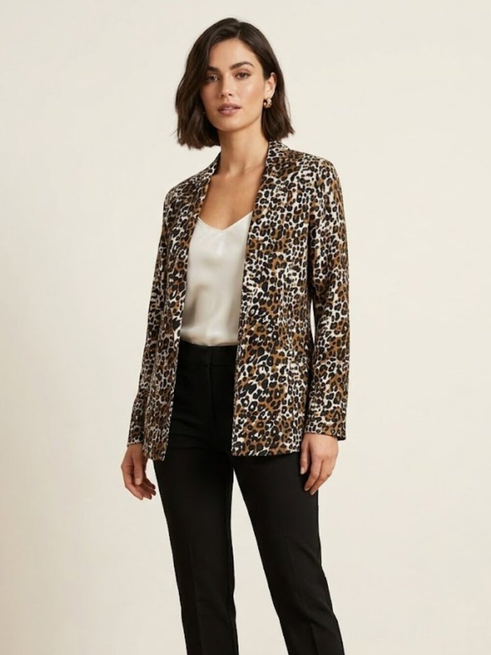 Cleobella Leopard Print Viscose Blazer - Size XS